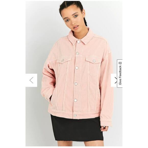 BDG Urban outfitters corduroy jacket XS Pink soft vtg inspired Y2k retro jacket - Picture 1 of 8